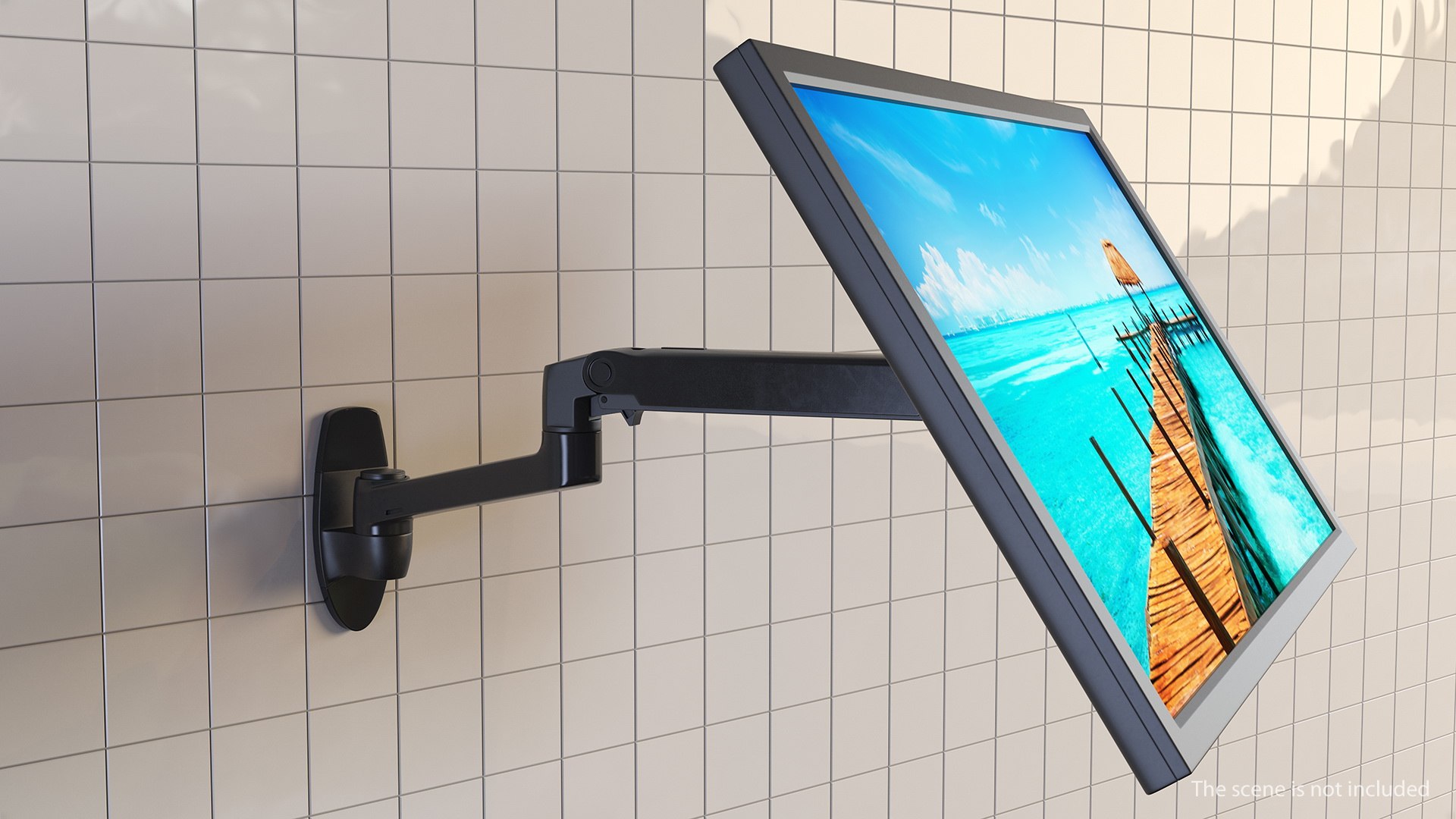 Mount Monitor Arm Generic Rigged 3D model preview