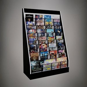 3D Video Rack - Estante de Video - Low poly