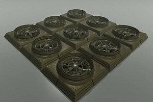 Animated Industrial Fan Low Poly
