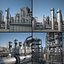 3d model industrial refinery port