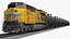Train GE ES44AC Locomotive and Tank Car Union Pacific Railroad