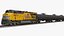 Train GE ES44AC Locomotive and Tank Car Union Pacific Railroad