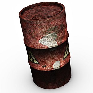 explosive barrel 3d model