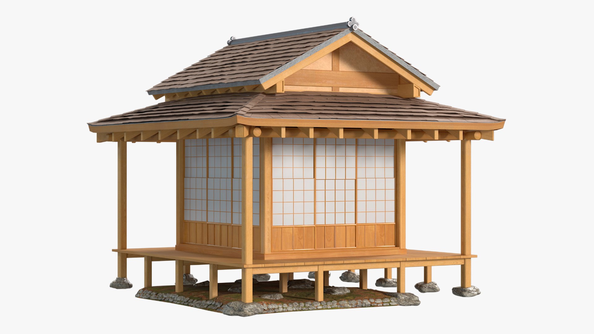 Japanese Tea House Chashitsu 3D model preview