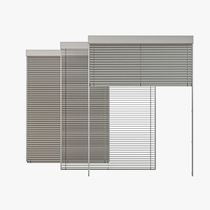 venetian blinds rails x 3D
