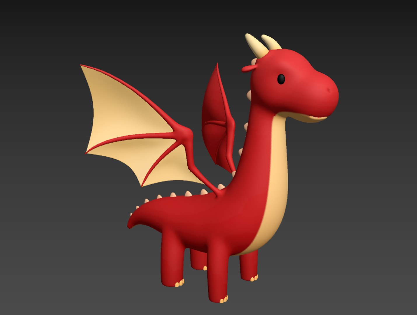 3D Dragon Cartoon Model - TurboSquid 1500561