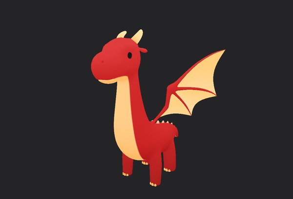 3D dragon cartoon model - TurboSquid 1500561