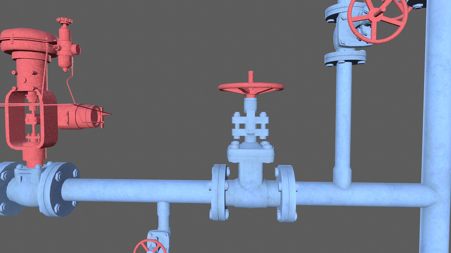 Valves And Pipe Model - TurboSquid 2324132