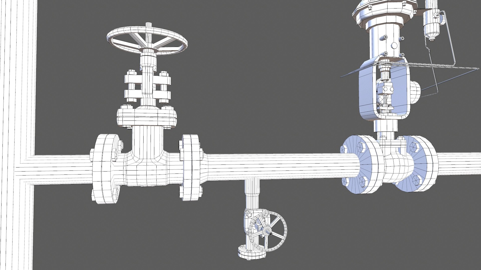 Valves And Pipe Model - TurboSquid 2324132