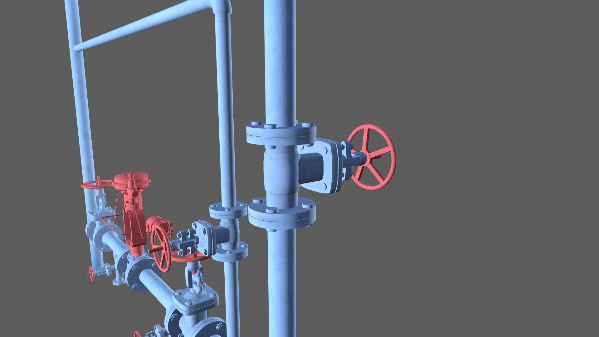 Valves And Pipe Model - TurboSquid 2324132