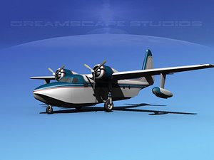 3d model mallard grumman g-73