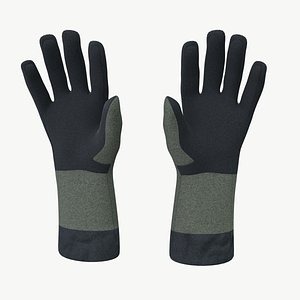 Insulated gloves 3D model