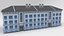 low poly apartment houses colection