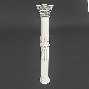 classic pattened column 01 3D model
