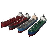 Low Poly Panamax Oil Carrier