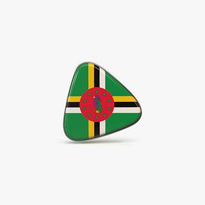 3D Dominica Flag Icon