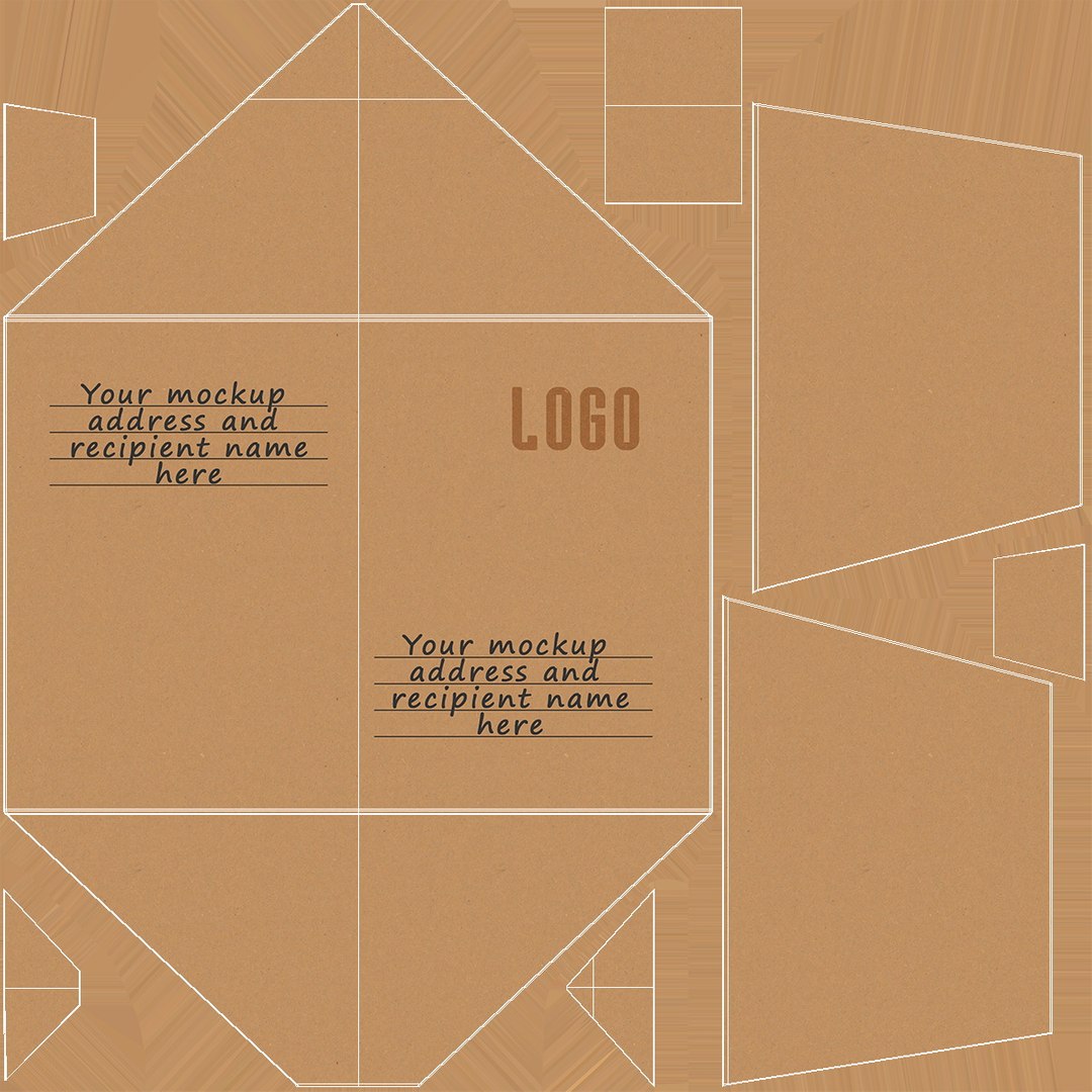Craft Envelope With Address Mockup 3D Model - TurboSquid 2405912