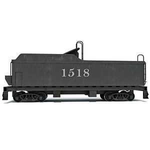 coal carrying car steam train 3d model