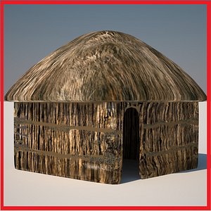 huts 4 3d model