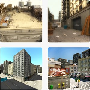 4 1 city streets 3d model