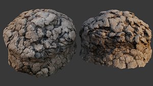 3D model Cracked Rocky Terrain 3D Model