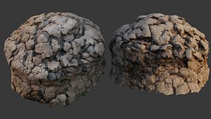 Cracked Rocky Terrain 3D Model