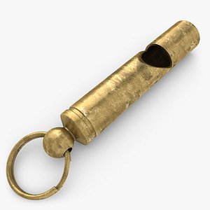 whistle 3 gold bronze 3d max