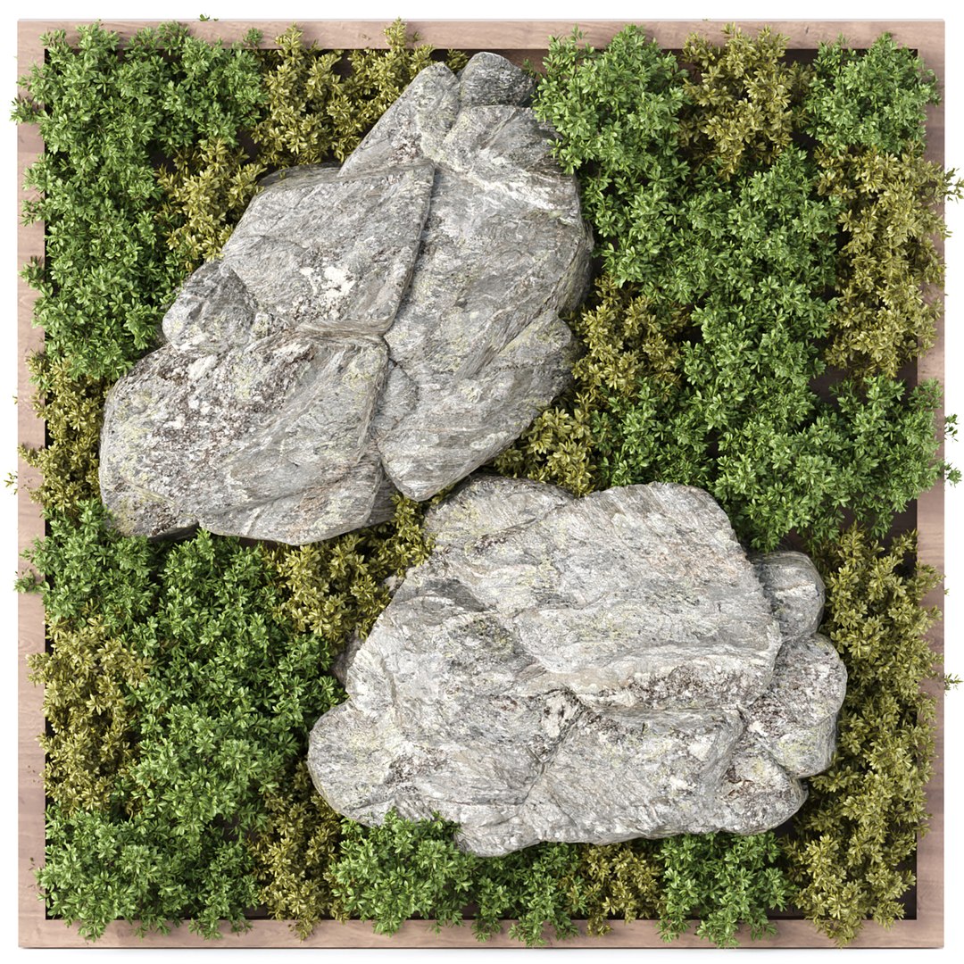 3D Vertical Rock Garden Vol 138 - TurboSquid 1984141