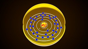3D Bromine Chemical Element