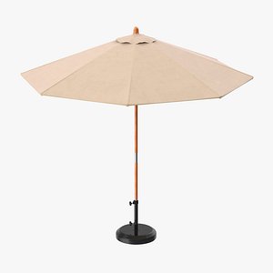 opened patio umbrella 3d model