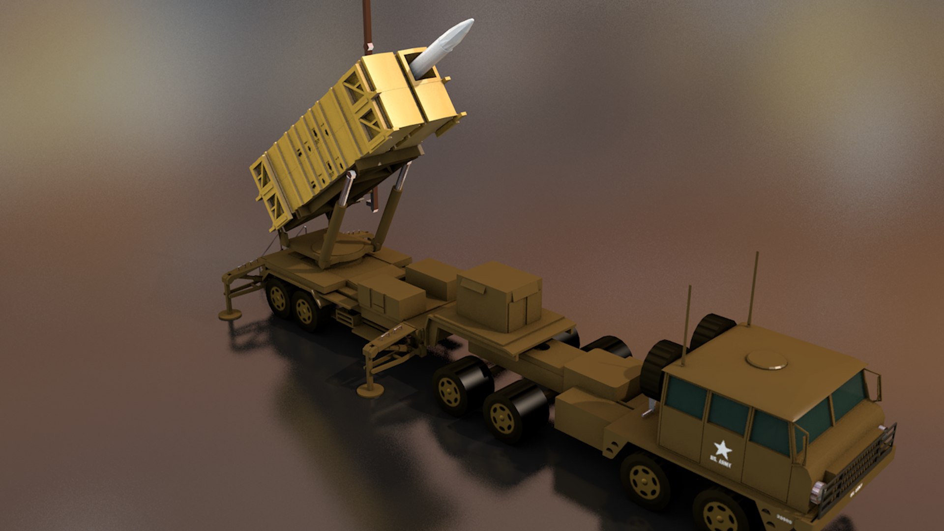 3D Mim-104 Patriot Missile Launcher Model - TurboSquid 1444472