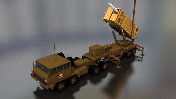 MIM-104パトリオットミサイルランチャーアメリカ陸軍トラック3Dモデル