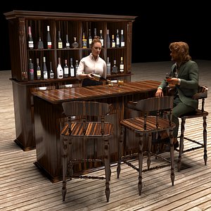 3D American Bar 7 - 4K