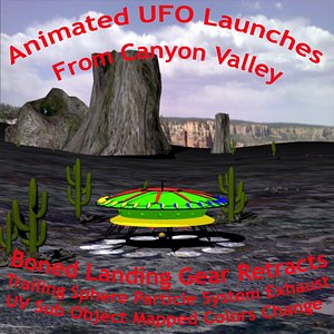 Animated UFO launch