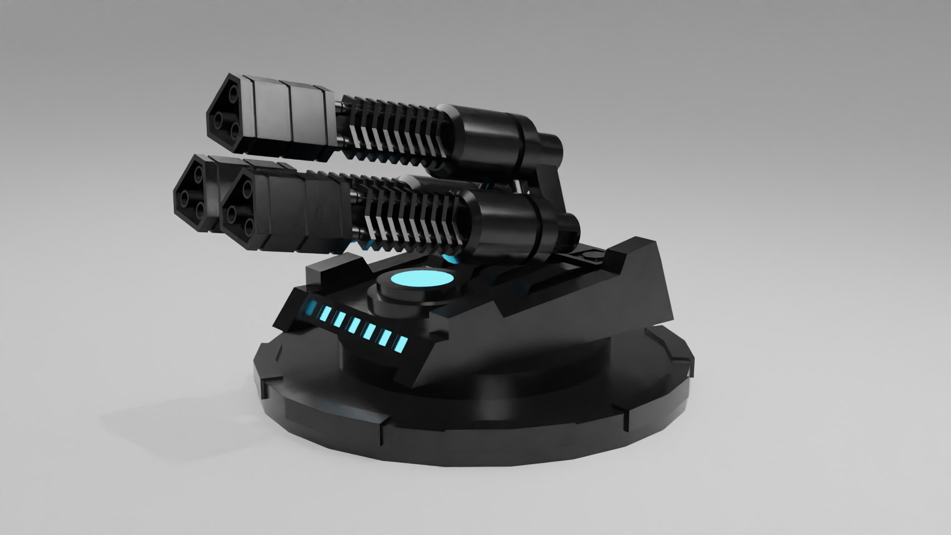 Turret Gun Low Poly With High Detailed Texture 3D Model - TurboSquid ...