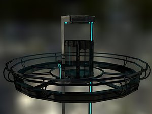 3D sci-fi elevator