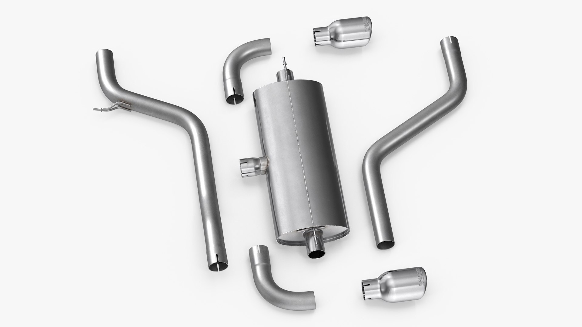 Car Exhaust System Parts 3D TurboSquid 2025445