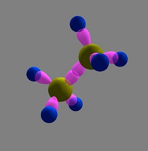 ethane sp3 orbitals 3D model