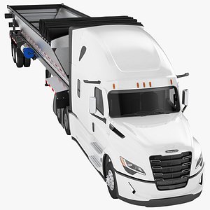 Freightliner Cascadia 2025 Live Bottom Trailer 03