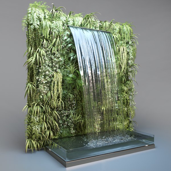 3D model Wall plants with waterfall - TurboSquid 1866436