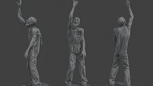 3D Casual Male Zombie CZ4 0004
