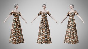 3D Dress 27 Abstract Organic Mosaic