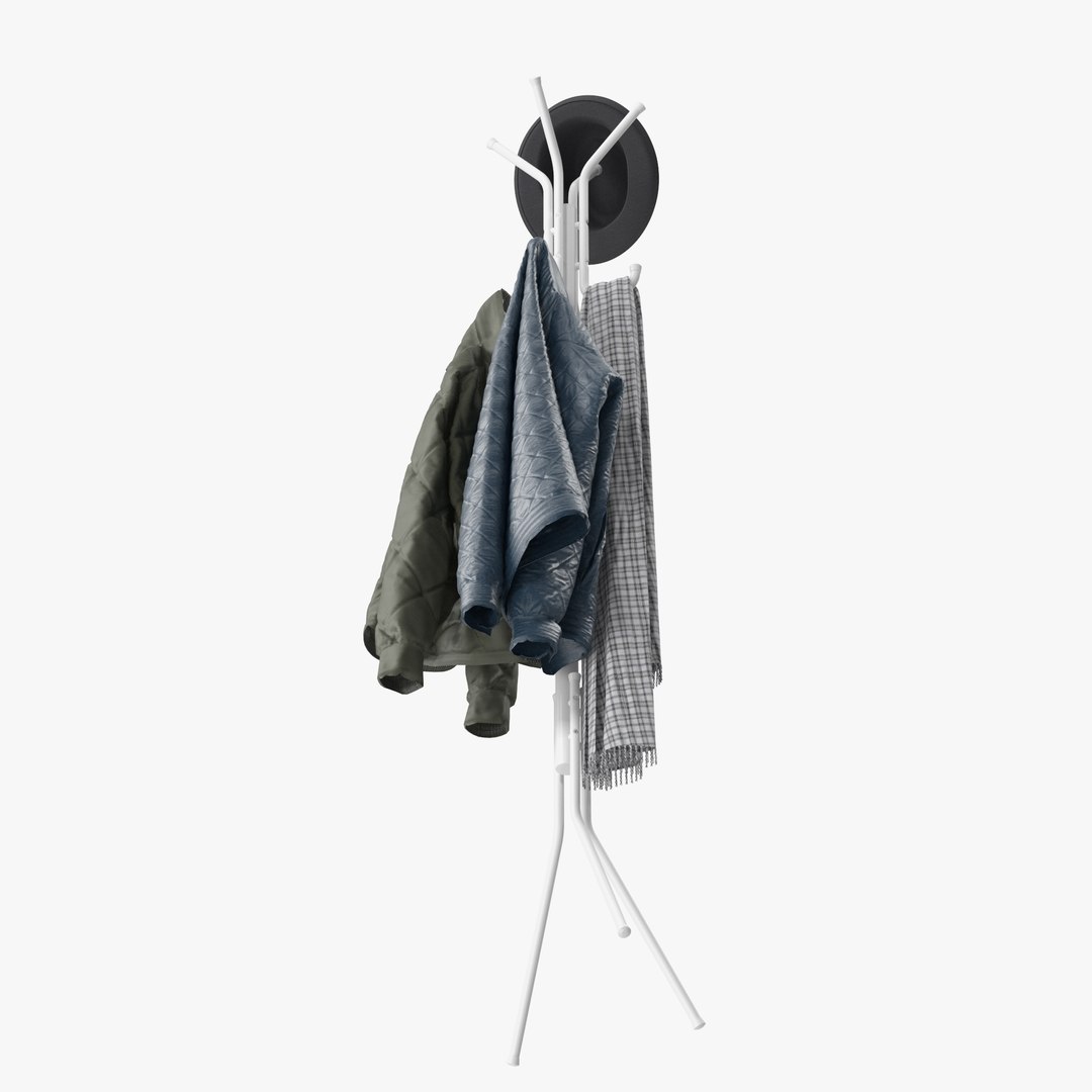 Metal Tripod Stand Coat Rack Model - TurboSquid 1371907