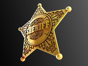 3d sheriff badge model