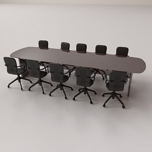 conference table set 3D