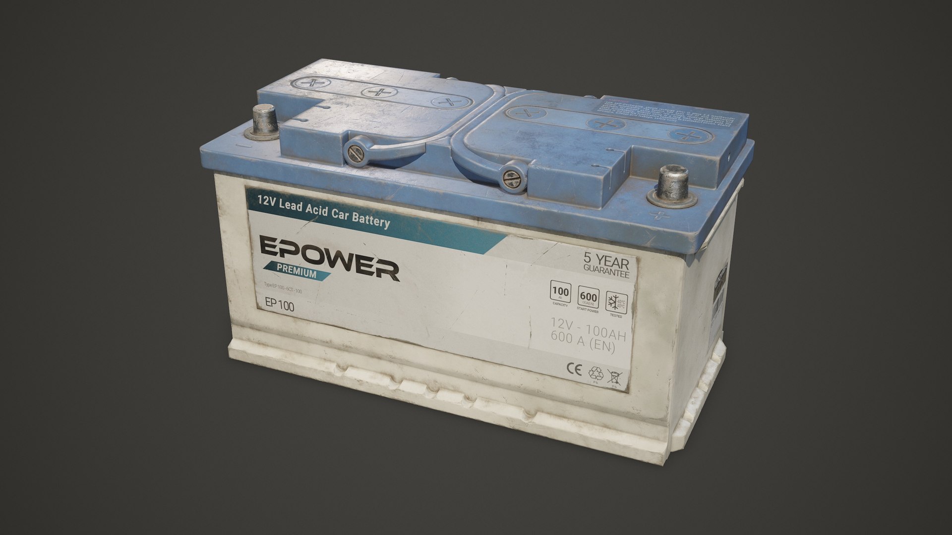 Car Battery 100 6CT 12 Volt - PBR Game Ready Low-poly 3D https://p.turbosquid.com/ts-thumb/qv/E8sOki/XQ/car_battery_100_6ct_02/jpg/1736776421/1920x1080/fit_q87/2ab5656e048b6519f113a2a27a399abac2f551bf/car_battery_100_6ct_02.jpg