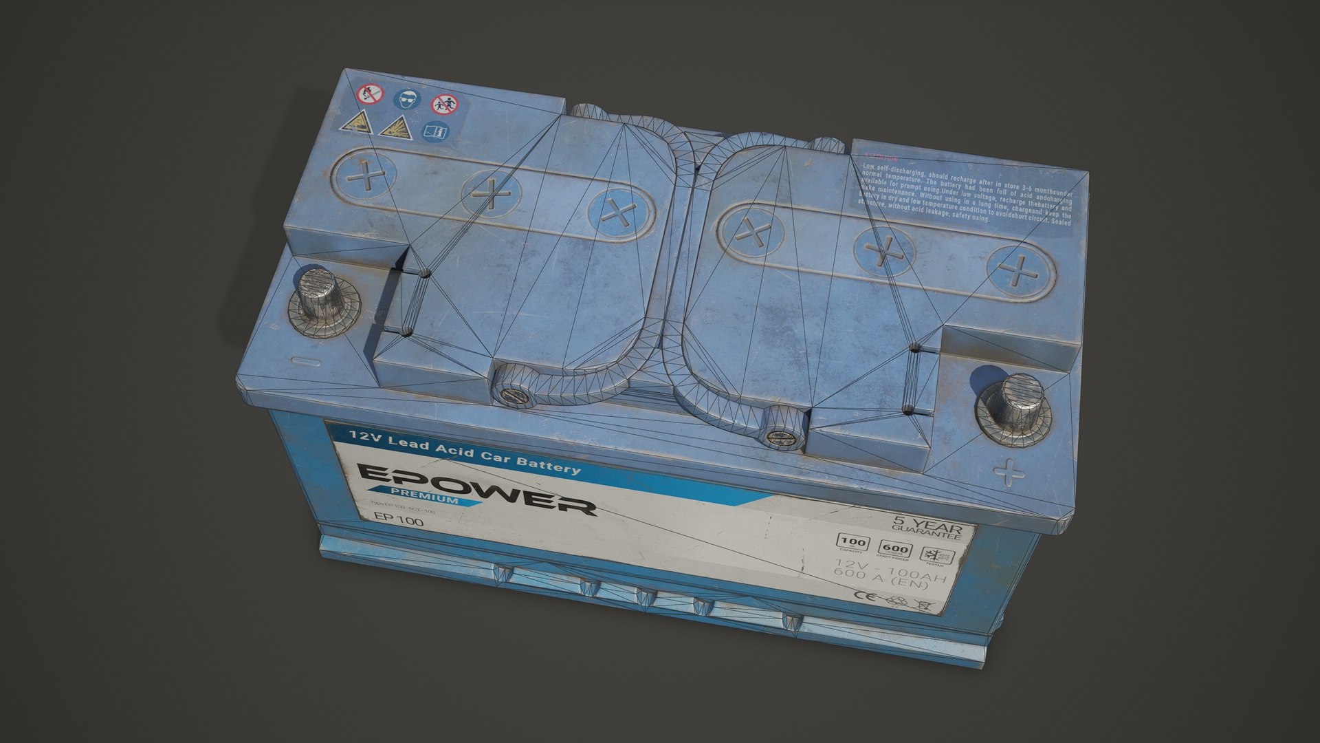 Car Battery 100 6CT 12 Volt - PBR Game Ready Low-poly 3D https://p.turbosquid.com/ts-thumb/qv/E8sOki/pH/car_battery_100_6ct_16/jpg/1736776569/1920x1080/fit_q87/bbdb5f5378676ac432ba97133c4edc3521a9c9e6/car_battery_100_6ct_16.jpg