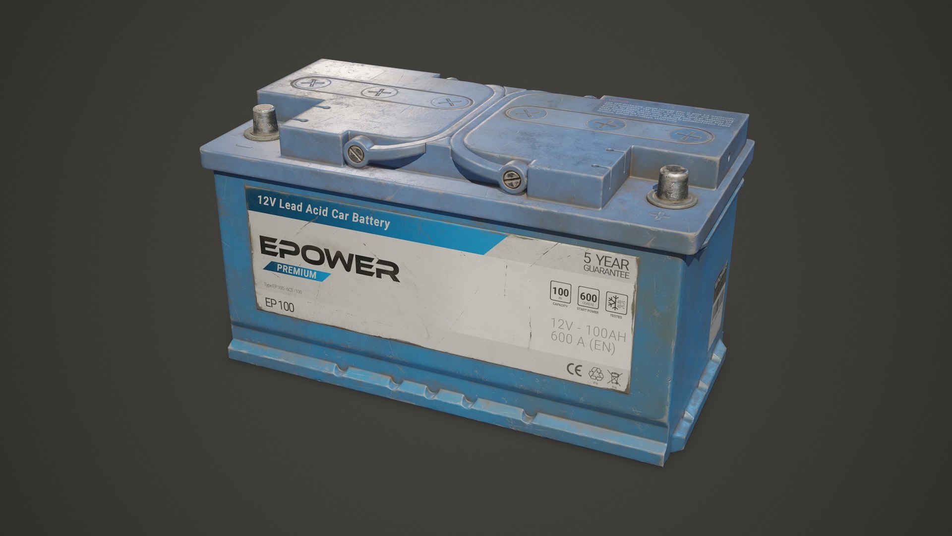 Car Battery 100 6CT 12 Volt - PBR Game Ready Low-poly 3D https://p.turbosquid.com/ts-thumb/qv/E8sOki/tp/01_car_battery_100_6ct_preview/jpg/1736776422/1920x1080/fit_q87/ae8b352bfd03766153a1f764bb115c1450b0c70b/01_car_battery_100_6ct_preview.jpg