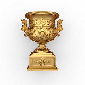 3D model Classical urn decorative onlay cnc 3d printing stl 02