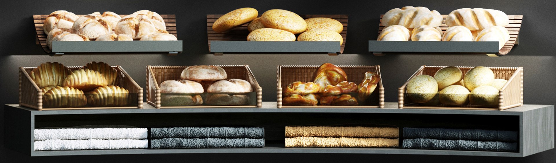 3D Bread Showcase Model - TurboSquid 1817976